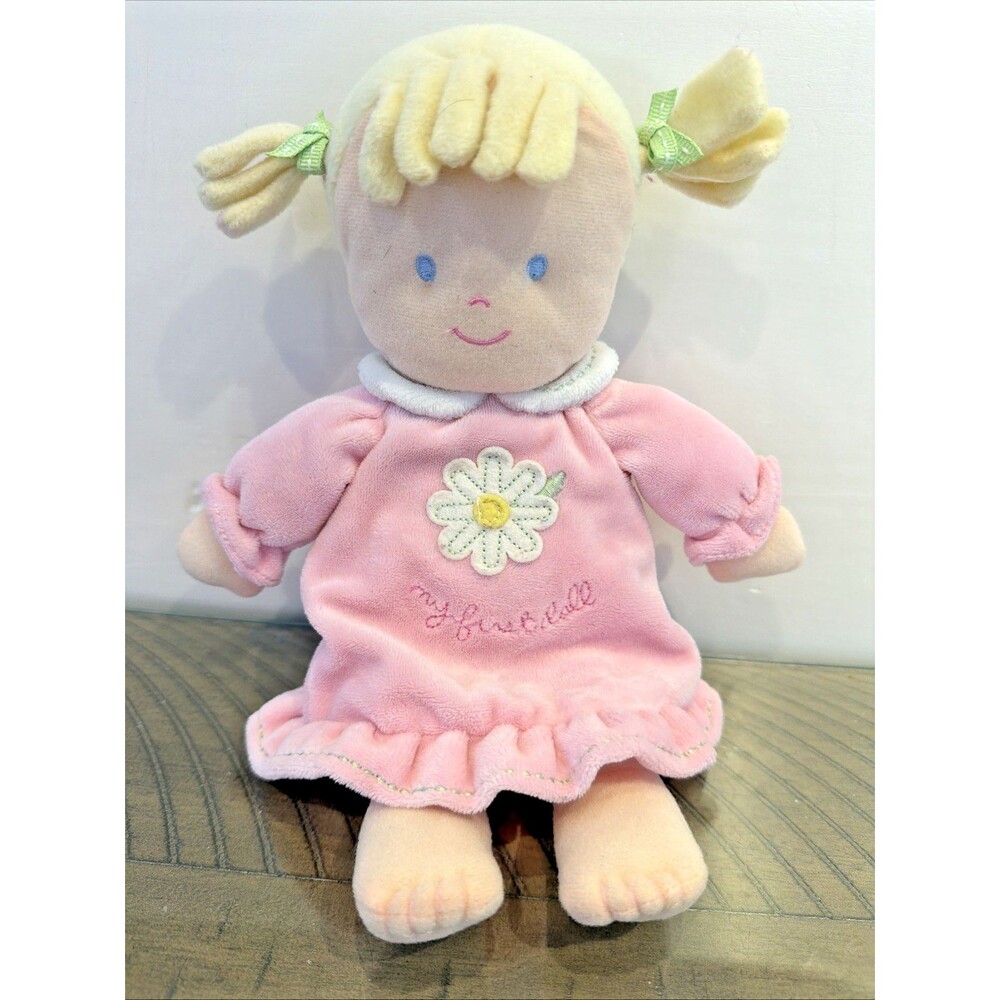 Carter’s Just One Year My First Doll Pink Dress Blonde Hair Daisy Flower Plush